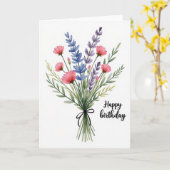 Zoete Wilde Bloemen Boeket Kaart (Gele Bloem)