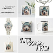 Zoete Winter Alpaca, op maat gemaakt Cadeaulabel