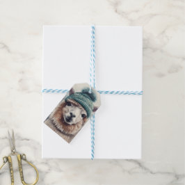 Zoete Winter Alpaca, op maat gemaakt Cadeaulabel