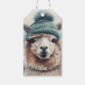 Zoete Winter Alpaca, op maat gemaakt Cadeaulabel (Voorkant)