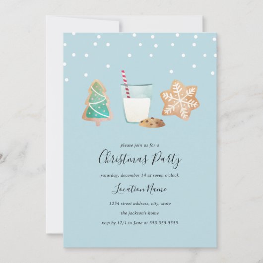Zoete Winterkoekjes Kerstfeest Kaart (Voorkant)