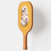 Zoete Witte Arctische Vos Carbon Fiber Pickleball  Paddle (Links)