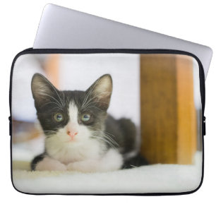 Zoete witte en zwarte keuken laptop sleeve