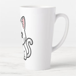 Zoete Witte Kitten Latte Mok