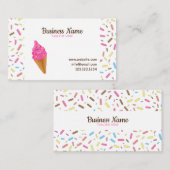 Zoete witte penseeltjes voor prinsessen Ice Cream Visitekaartje (Voorkant / Achterkant)