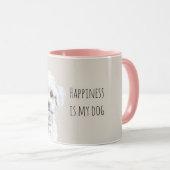 Zoete Witte Puppy Hond Mok (Voorkant rechts)