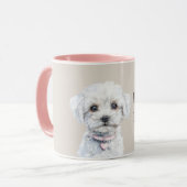 Zoete Witte Puppy Hond Mok (Voorkant links)