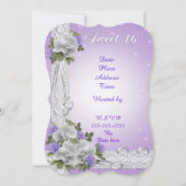 Zoete witte rozen van 16 partijen kaart (Achterkant)