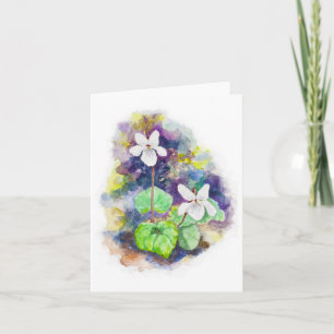 Zoete Witte Violette lege kaart