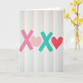 Zoete Xoxo Hartjes Kaart (Gele Bloem)