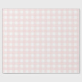 Zoete Zachte Roze Gingham Verjaardag Cadeaupapier (Vlak)