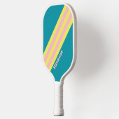 Zoete Zee Kus Strepen met Naam Pickleball Paddle (Links)