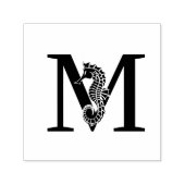 Zoete Zeepaardje Over Enkel Vet Initiaal Monogram  Zelfinktende Stempel (Design)