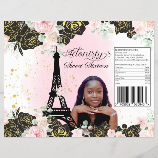 Zoete Zestien 16 chips zakkenwikkelaar, Parijs. Flyer