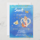 ** ZOETE ZESTIEN 16 Pearl Heart Zeemeermin Verjaar Kaart (Achterkant)