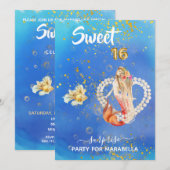 ** ZOETE ZESTIEN 16 Pearl Heart Zeemeermin Verjaar Kaart (Voorkant / Achterkant)