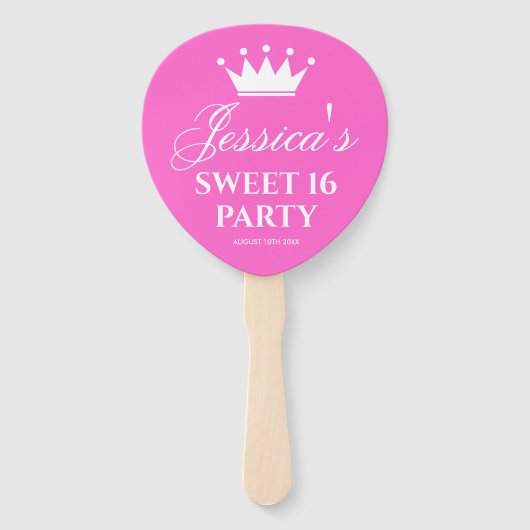 Zoete zestien 16e verjaardag op de speciale foto v handwaaier (Voorkant)