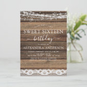 Zoete Zestien 16e Verjaardag Rustieke Boerderij Kaart (Staand voorkant)