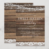 Zoete Zestien 16e Verjaardag Rustieke Boerderij Kaart (Voorkant / Achterkant)