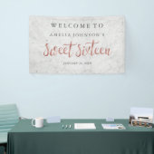 Zoete Zestien Banner Marmer Roze Goud (Beurs)