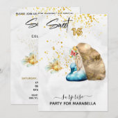 *~* ZOETE ZESTIEN Blauwe Zeemeermin Bloemen 16 Ver Kaart (Voorkant / Achterkant)