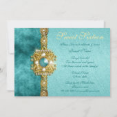 "zoete zestien" blauwgroen goud 16 jaar kaart (Achterkant)