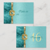 "zoete zestien" blauwgroen goud 16 jaar plaatskaartje (Voorkant / Achterkant)