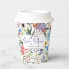 Zoete Zestien bloementuin Papieren Bekers