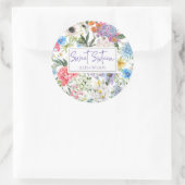 Zoete Zestien bloementuin Ronde Sticker (Tas)