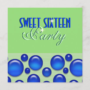 "zoete zestien" elegante polka stip kaart