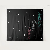 Zoete zestien foto-achtergrond voeg uw naam toe wandkleed (Voorkant (horizontaal))