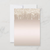 zoete zestien glitterchampagne voor gouddruppels kaart (Achterkant)