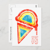 zoete zestien ijsdruppels briefkaart (Voorkant / Achterkant)