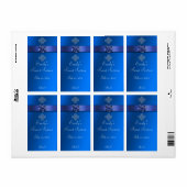 Zoete Zestien Koninklijk Blauwe Diamanten Waterfle Etiket (Full Sheet)