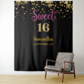 Zoete Zestien Partij Tapestry Achtergrond Banner G Wandkleed (In situ)