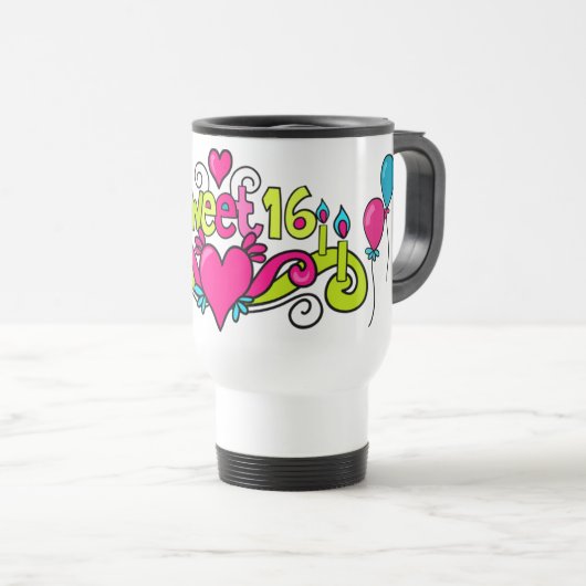 zoete zestien-partijenglazen mok (Voorkant rechts)