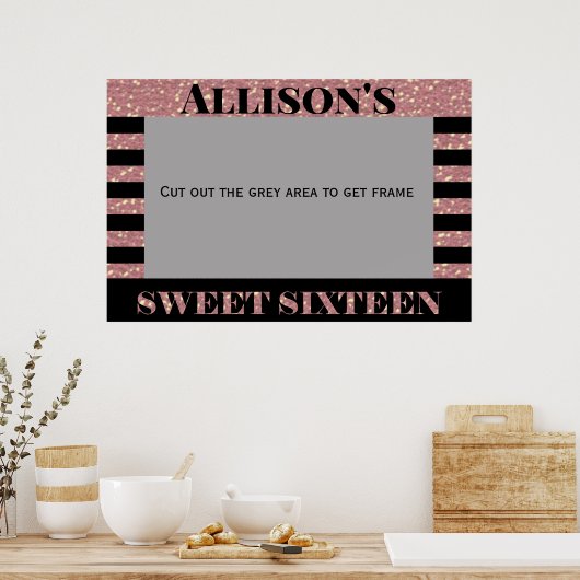 Zoete Zestien photobooth frame Poster (Keuken)