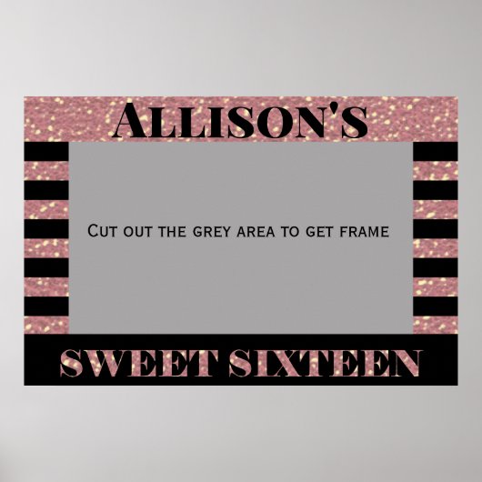 Zoete Zestien photobooth frame Poster (Voorkant)
