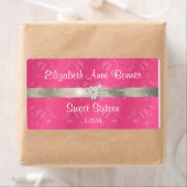 Zoete Zestien Pink met Parels Waterfleslabels Etiket (Insitu)