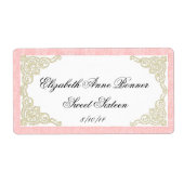 Zoete Zestien Roze en Gouden Etiketten van de Wate (Voorkant)