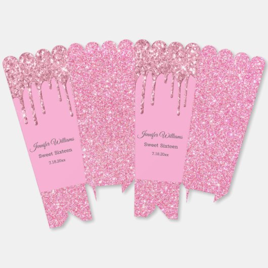 zoete zestien roze sparken die glitsen uitdrijven bedankdoosjes (Ongevouwen)