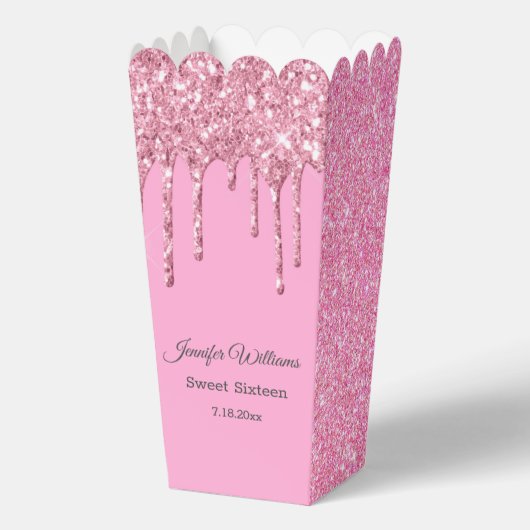 zoete zestien roze sparken die glitsen uitdrijven bedankdoosjes (Voorkant)