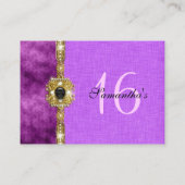 " zoete zestien " roze zwart 16 jaar oud plaatskaartje (Achterkant)