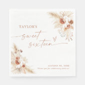 Zoete Zestien Servetten, Terracotta Boho Zestien Servet (Voorkant)