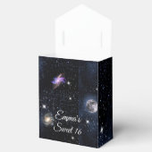 Zoete Zestien Sky Sterren Maan Ruimte Galaxy Bedankdoosjes (Geopend)