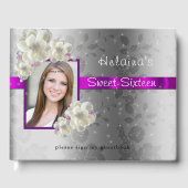 zoete zestien, sparkle, roze zatijnwitte rozen gastenboek (Voorkant)