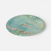 Zoete Zestien Strand Tropische Zeeschelpen & Parel Papieren Bordje (Gekanteld)