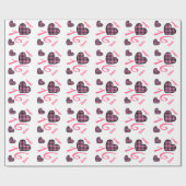 Zoete zestien verjaardag 16 HARTS Eigen naam V3 Cadeaupapier (Vlak)