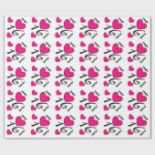 Zoete zestien verjaardag 16 HEARTS Eigen naam V3A Cadeaupapier (Vlak)