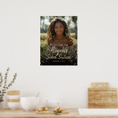 Zoete zestien verjaardag gouden diamanten welkom t poster (Keuken)